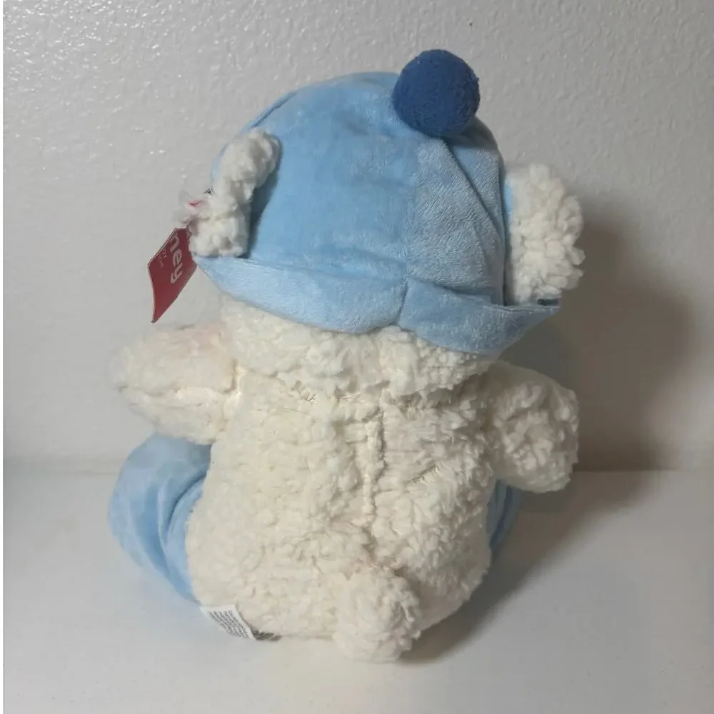 PetSmart NWT Journey Bear White Blue Snowflake Dog Toy Squeaker Plush 2025